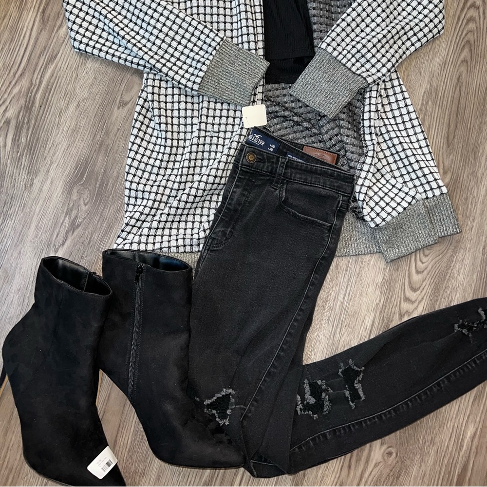 SHEIN 🥳 2/$15 OR 3/$20 🥳 Plaid Long Sweater Cardi - Picture 7 of 8